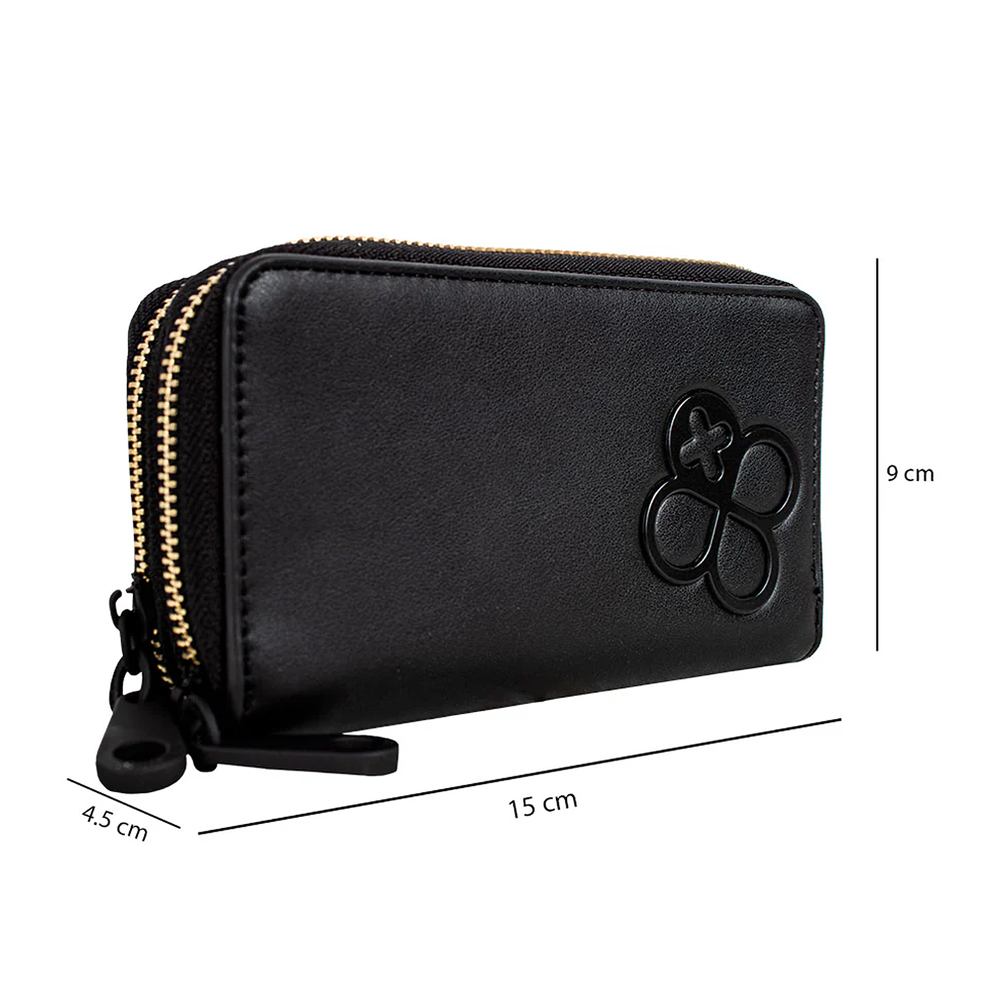 Cartera Para Dama Mod. Ji586 Marca Jaime Ibiza® Negro Tipo Piel