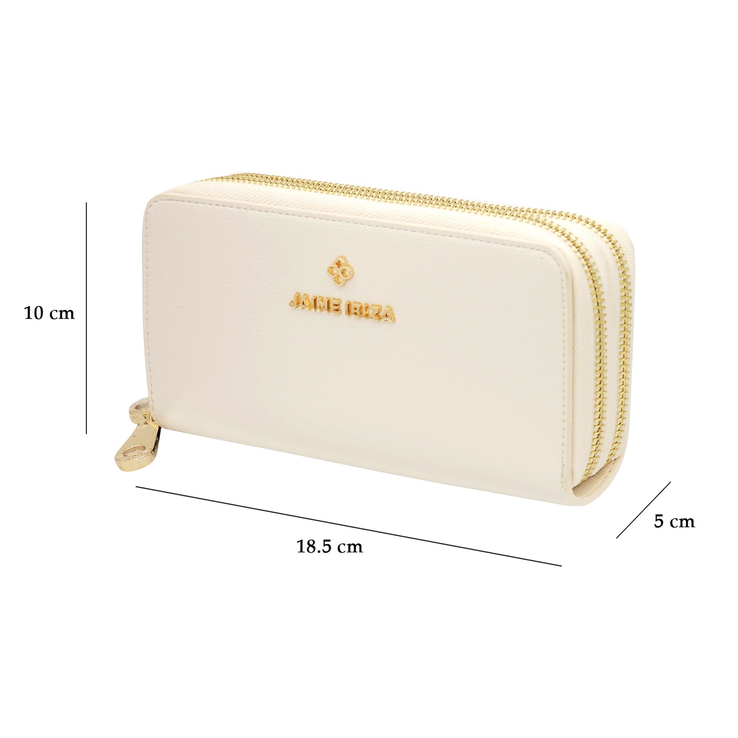 Cartera Mediana Para Mujer Beige Mod. Ji626 Marca Jaime Ibiza®