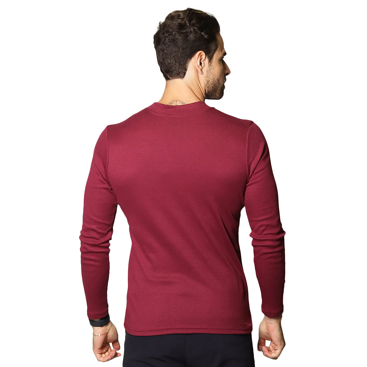 Playera De Hombre Manga Larga Mod.a35303 Marca Bobois®