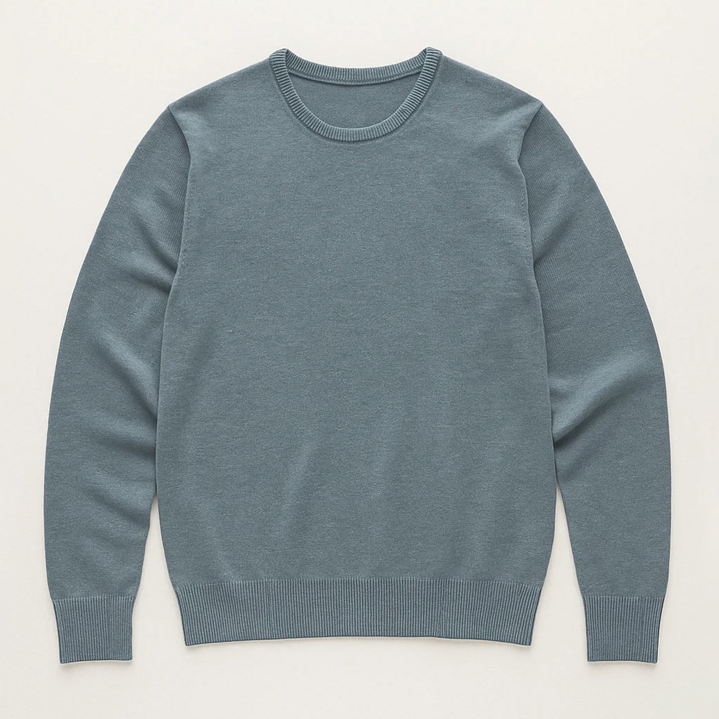 Suéter Para Hombre Básico De Punto Fino Gris E55301 Marca Bobois®