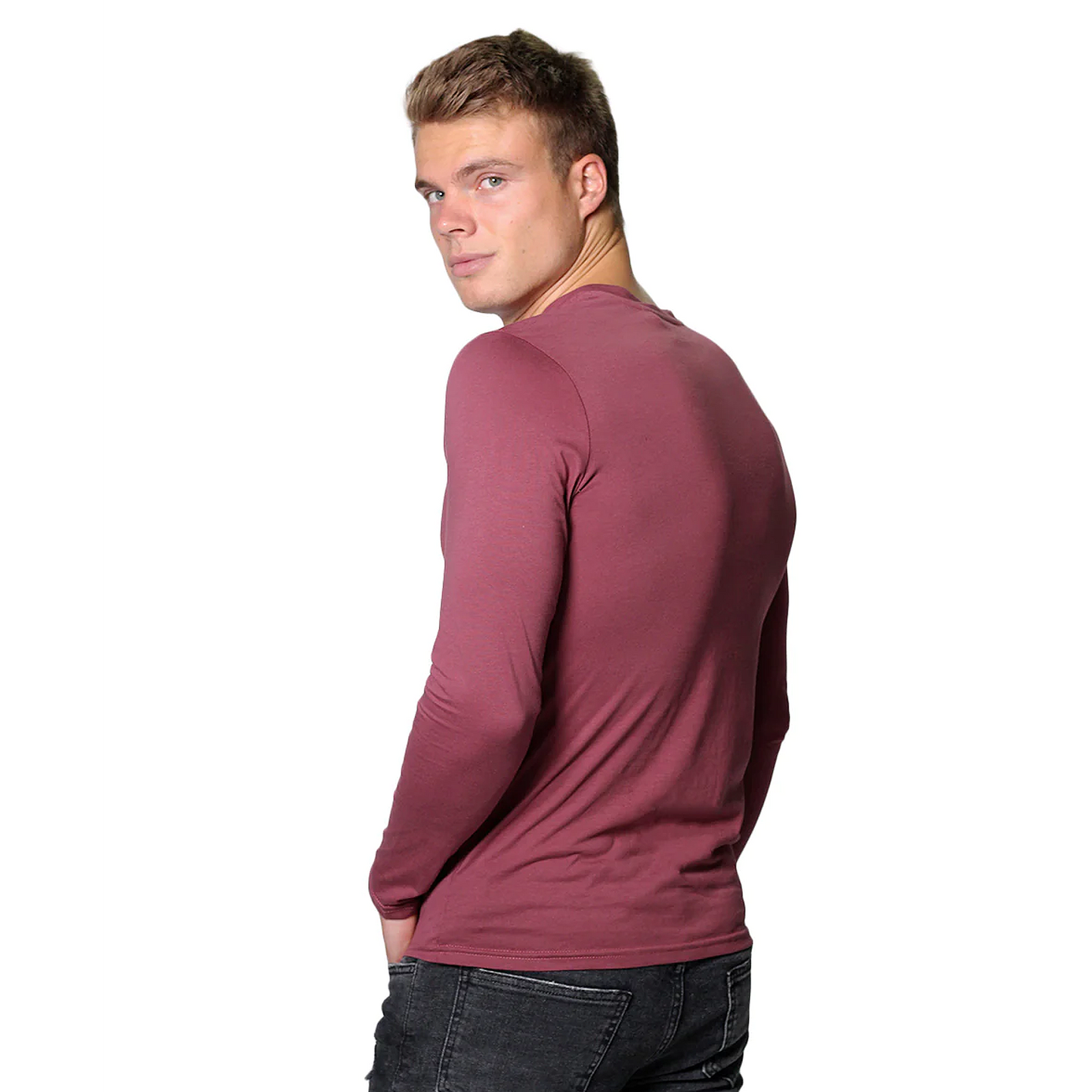 Playera Manga Larga Para Hombre Mod. A25303 Marca Bobois®