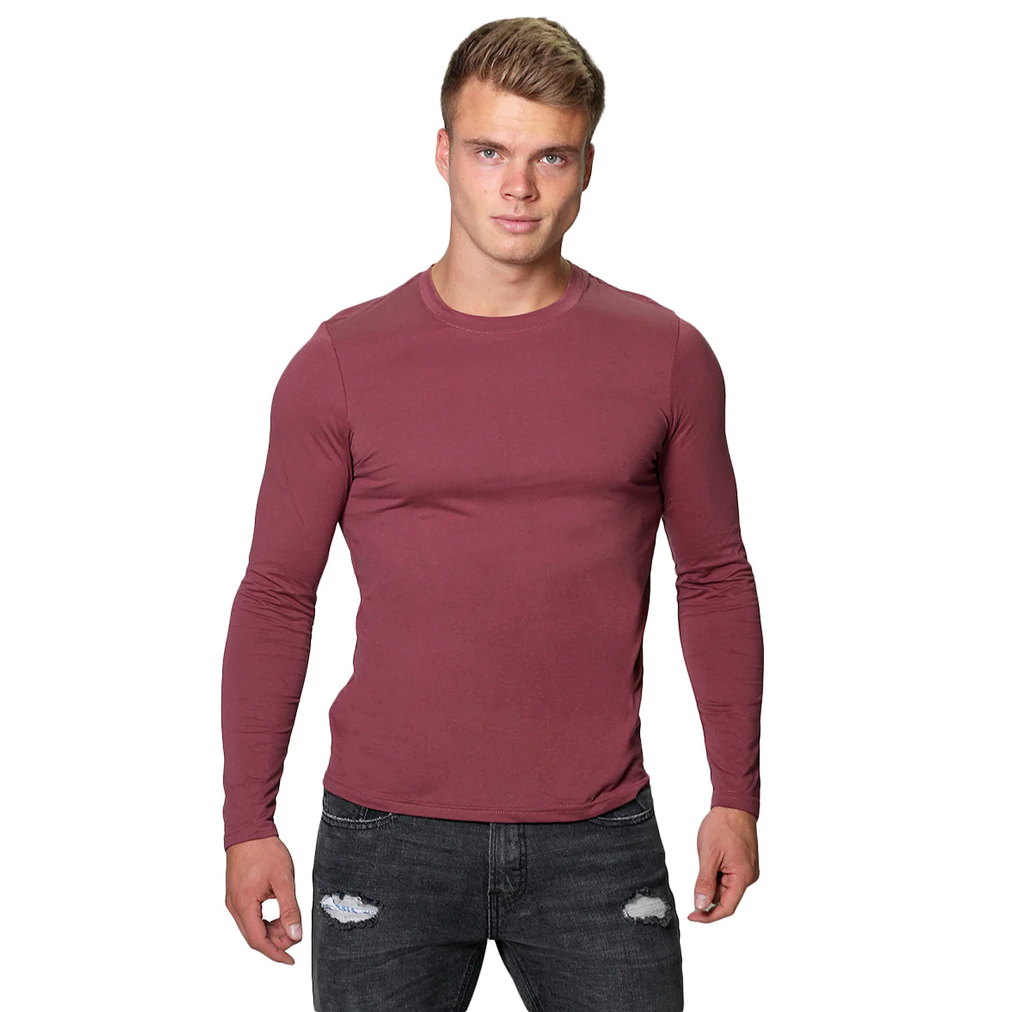 Playera Manga Larga Para Hombre Mod. A25303 Marca Bobois®