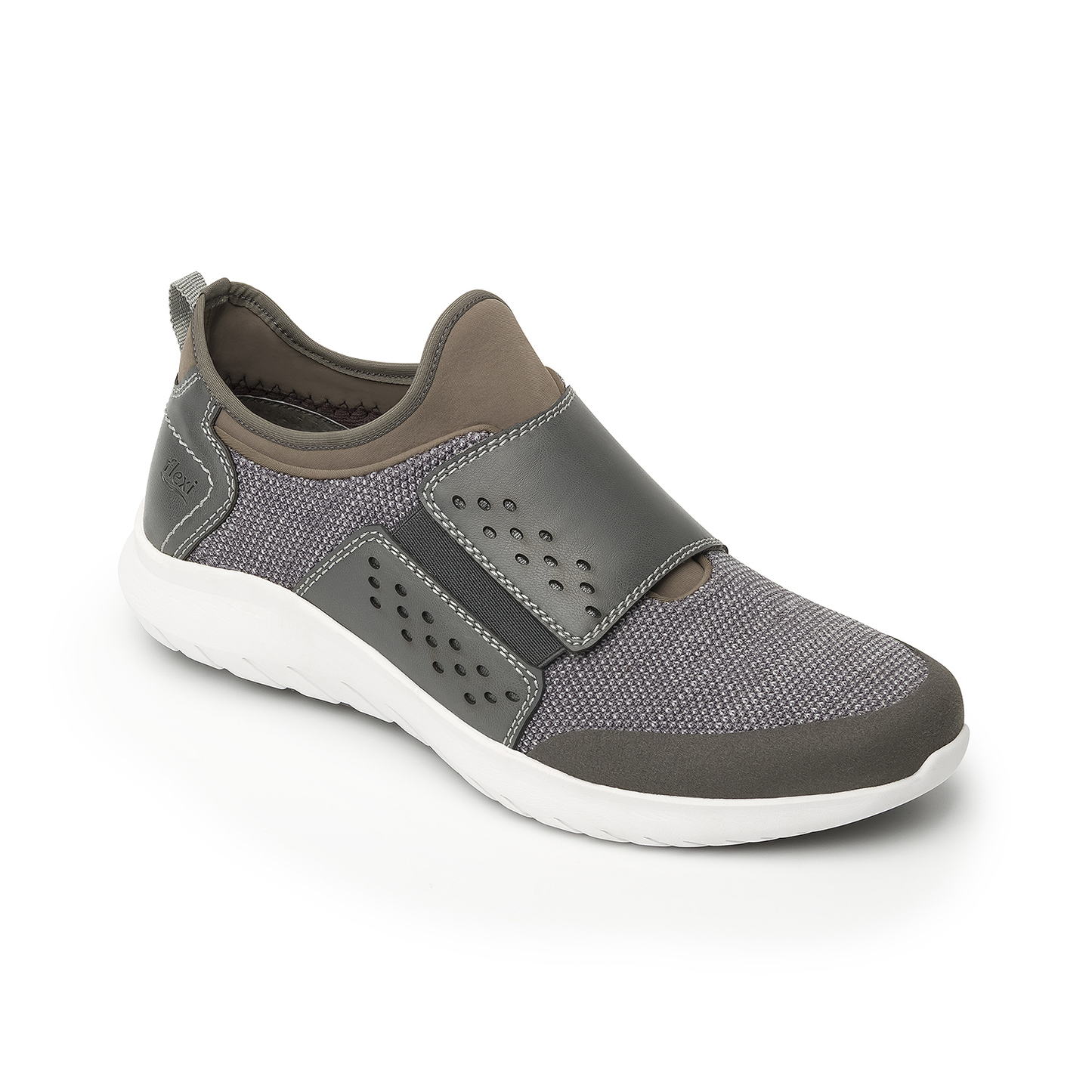 Tenis Zapato Flexi® Piel Gris Caballero