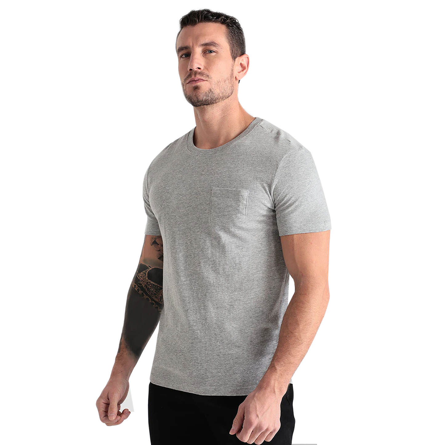 Playera Casual Básica De Hombre Marca Losan® GRIS