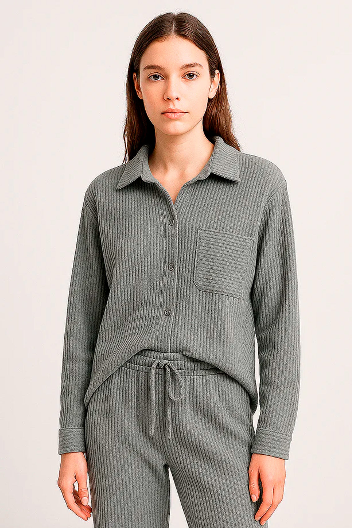 Conjunto Para Mujer Canale Casual Mod.048 Marca Aldrete® Gris