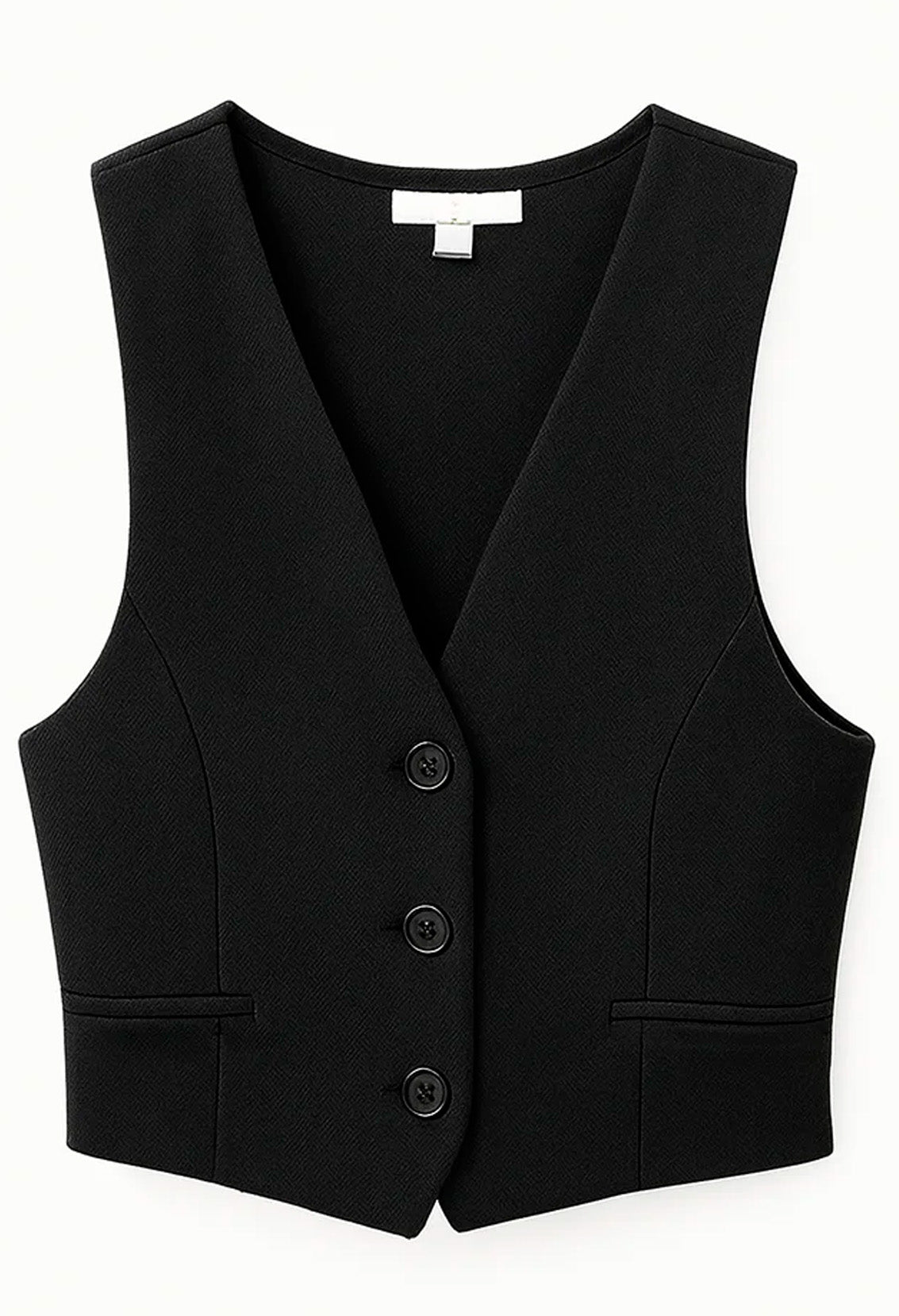 Conjunto Casual Chaleco + Pantalón Mod. Ip9098 Marca Iris® Negro Lisa