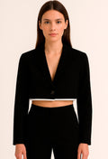 Blazer Casual Corto Para Dama Mod. Bj07377 Marca. Blashe® Negro