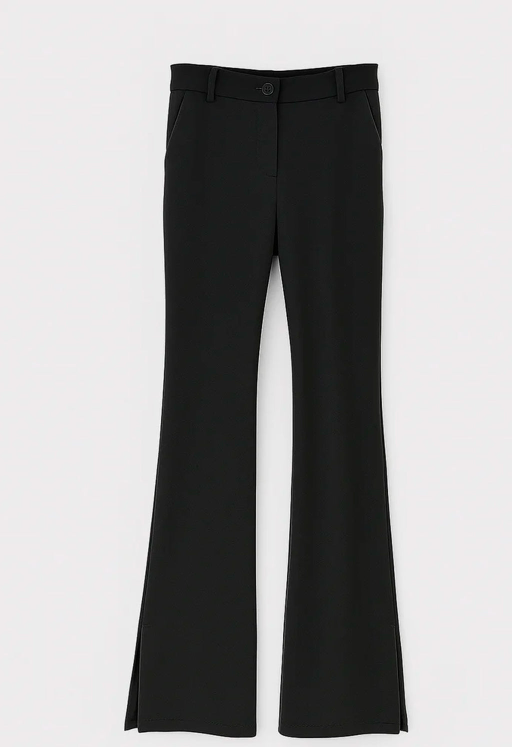 Conjunto Casual Chaleco + Pantalón Mod. Ip9098 Marca Iris® Negro Lisa
