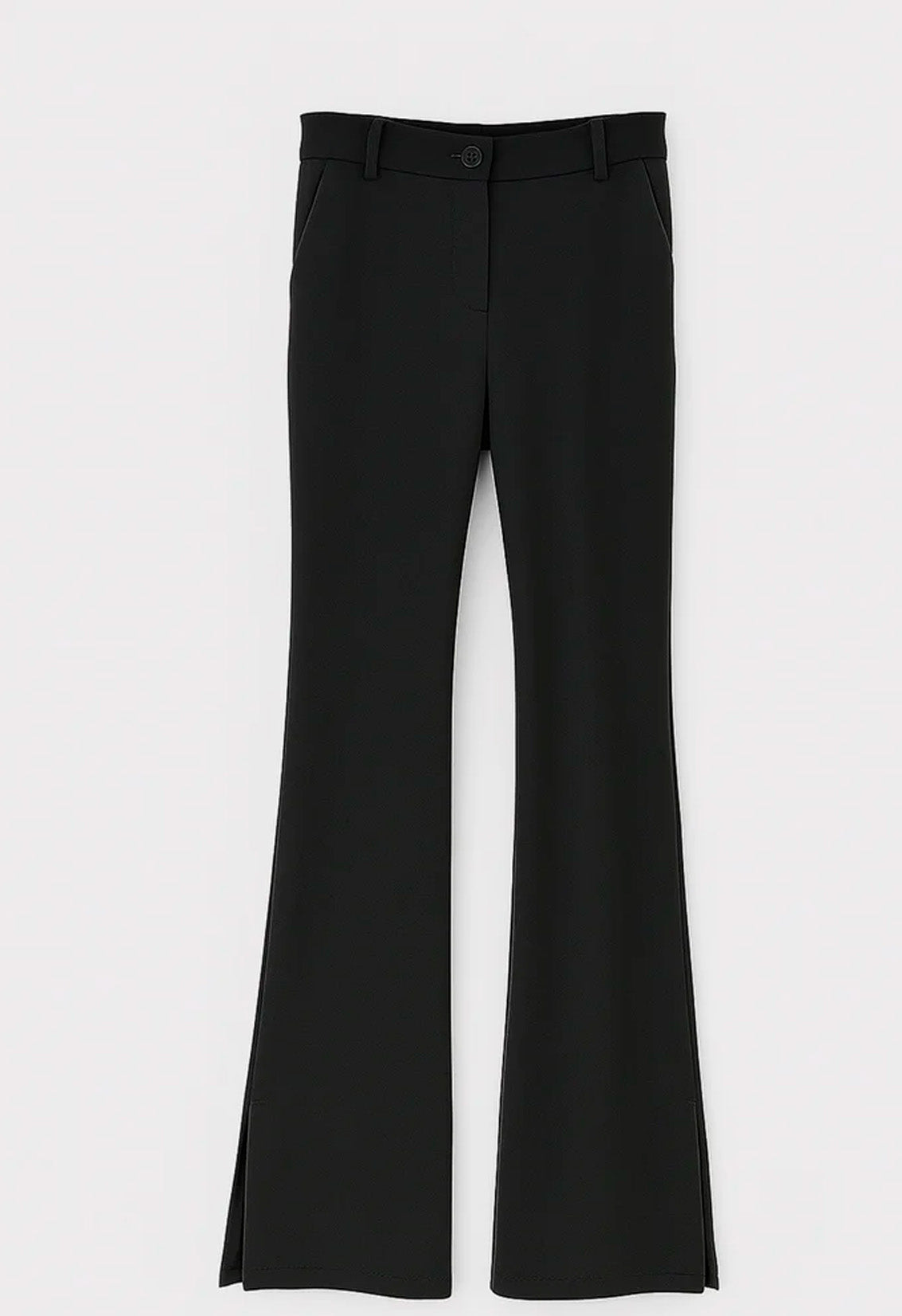 Conjunto Casual Chaleco + Pantalón Mod. Ip9098 Marca Iris® Negro Lisa