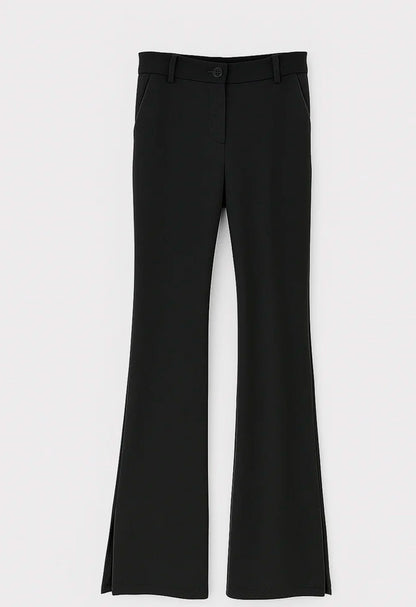Conjunto Casual Chaleco + Pantalón Mod. Ip9098 Marca Iris® Negro Lisa