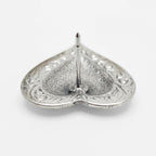 Aretes De Corazón Para Mujer Bisutería Fina Plateados 4cm