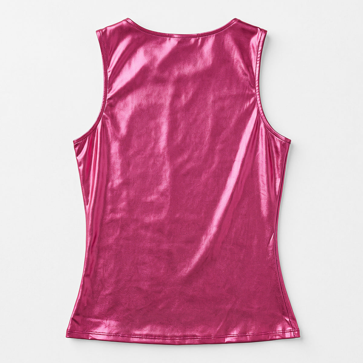 Blusa Efecto Metálico Brillante Mod.194-23 Fuscia London Fashion®