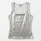 Blusa Efecto Metálico Brillante Mod.194-23 Plata London Fashion®