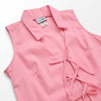 Blusa Cuello Camisero Lazos Frontales 2425 London Fashion®
