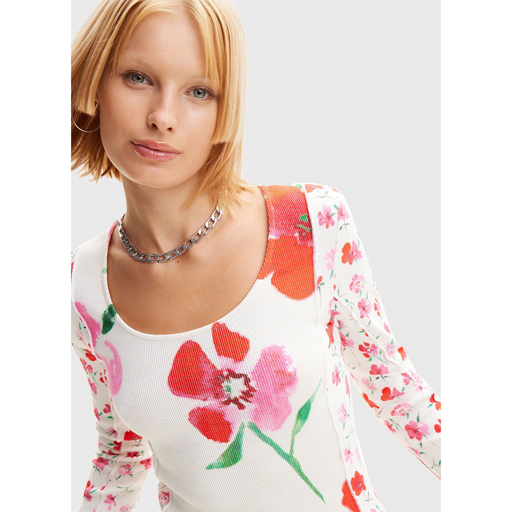Blusa Estampado Floral Para Mujer 24swtk13/1000 Desigual®