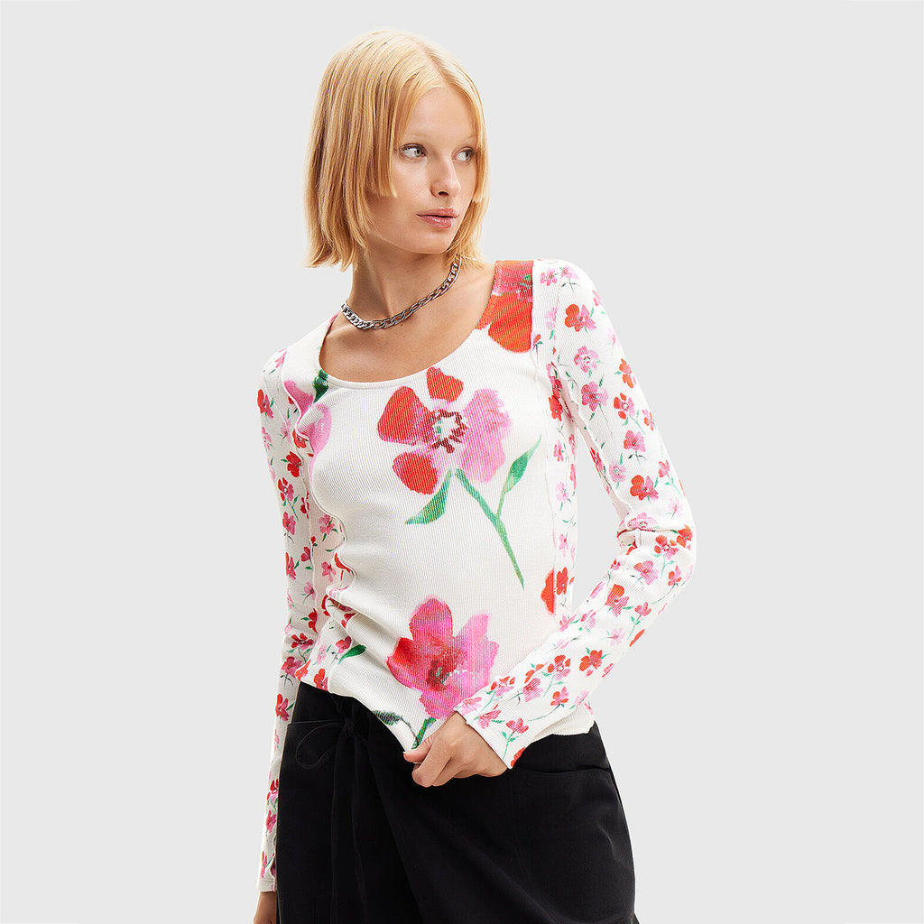 Blusa Estampado Floral Para Mujer 24swtk13/1000 Desigual®