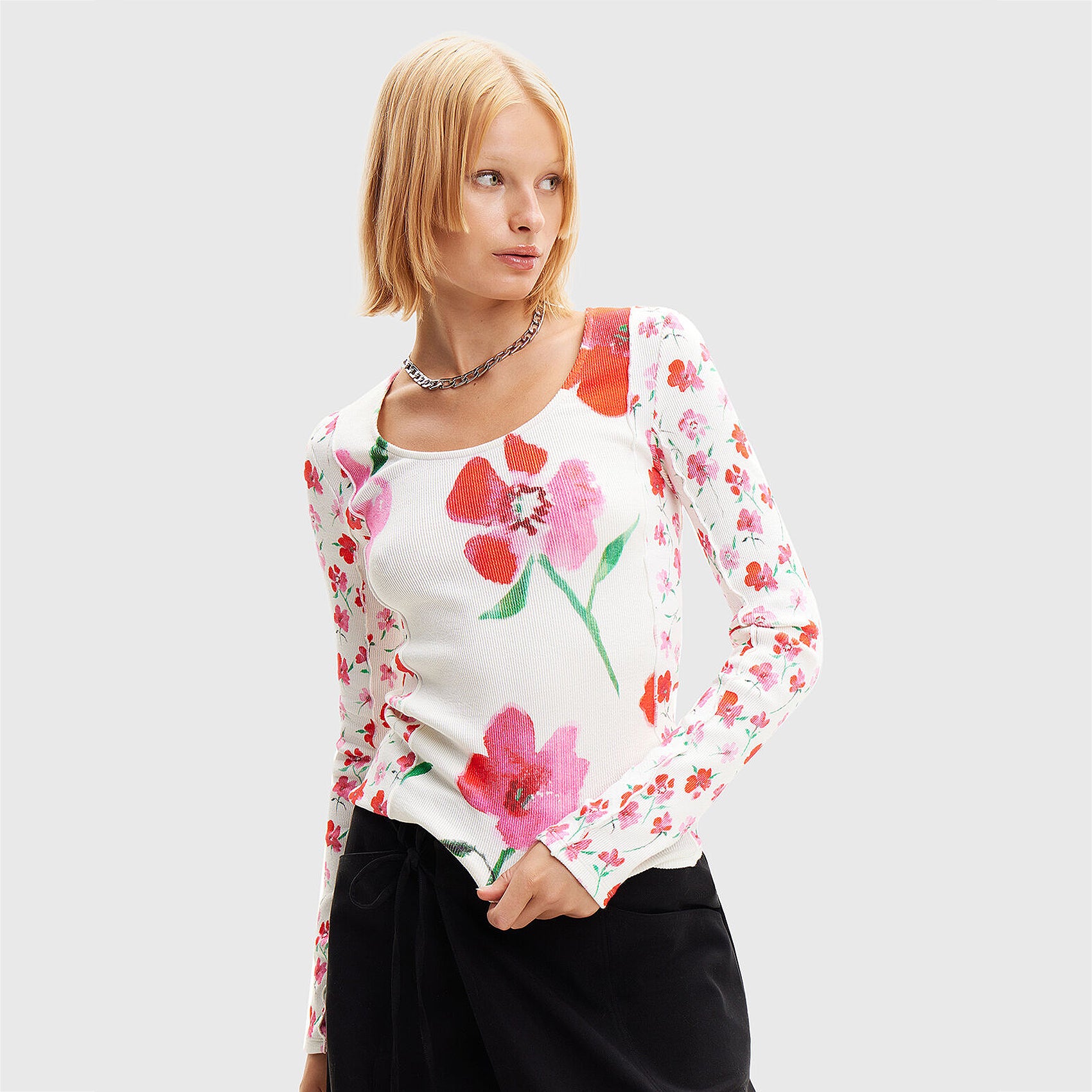Blusa Estampado Floral Para Mujer 24swtk13/1000 Desigual®