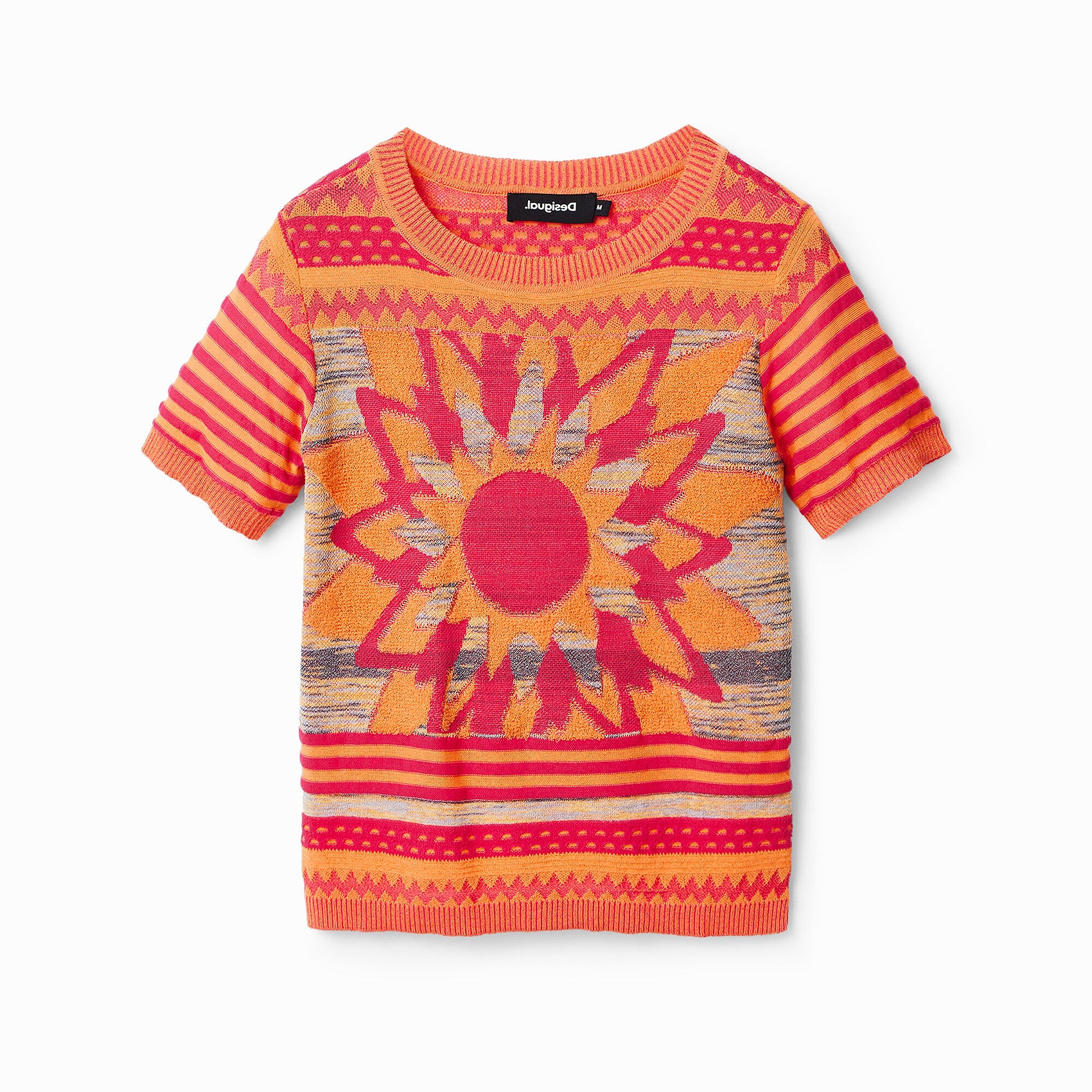 Blusa Casual Para Mujer Con Diseño Artístico Marca Desigual® Multicolor 24swtk74