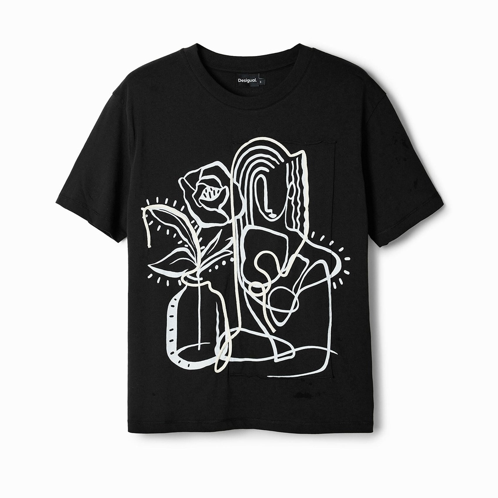 Blusa Casual Para Mujer Con Diseño Artístico Marca Desigual® Multicolor 24swtkb0