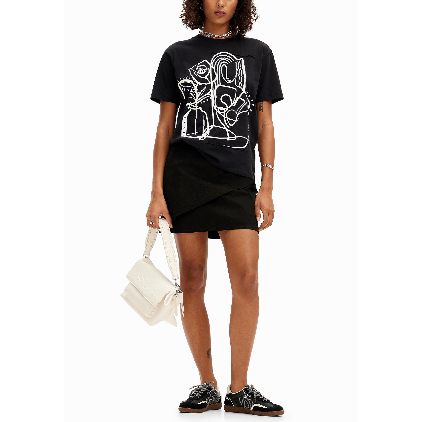 Blusa Casual Para Mujer Con Diseño Artístico Marca Desigual® Multicolor 24swtkb0