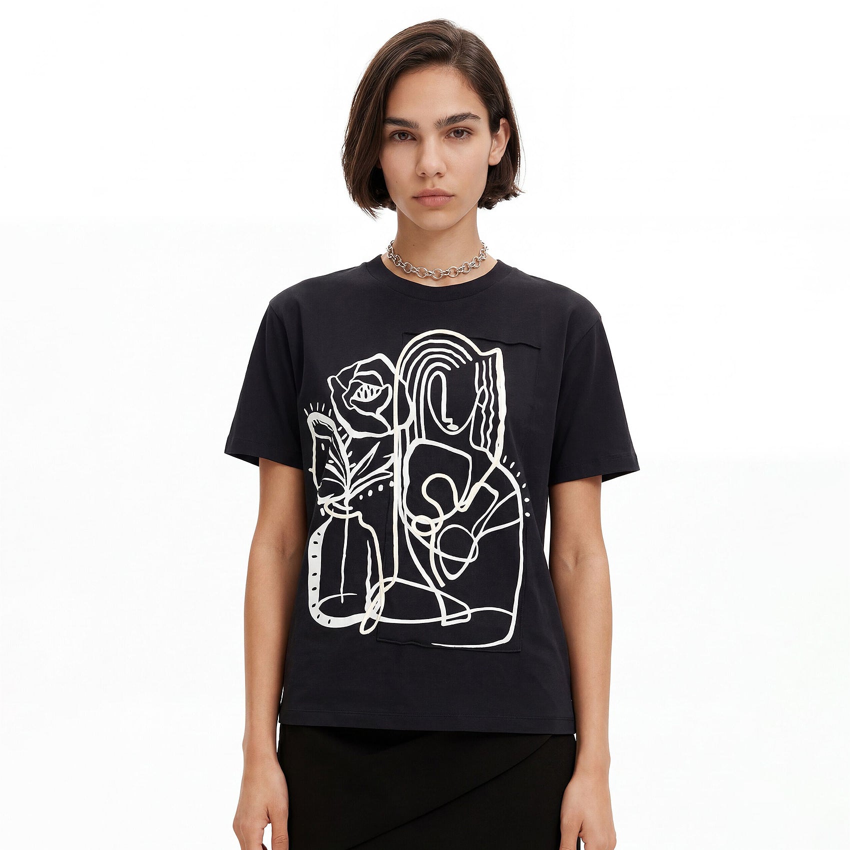 Blusa Casual Para Mujer Con Diseño Artístico Marca Desigual® Multicolor 24swtkb0