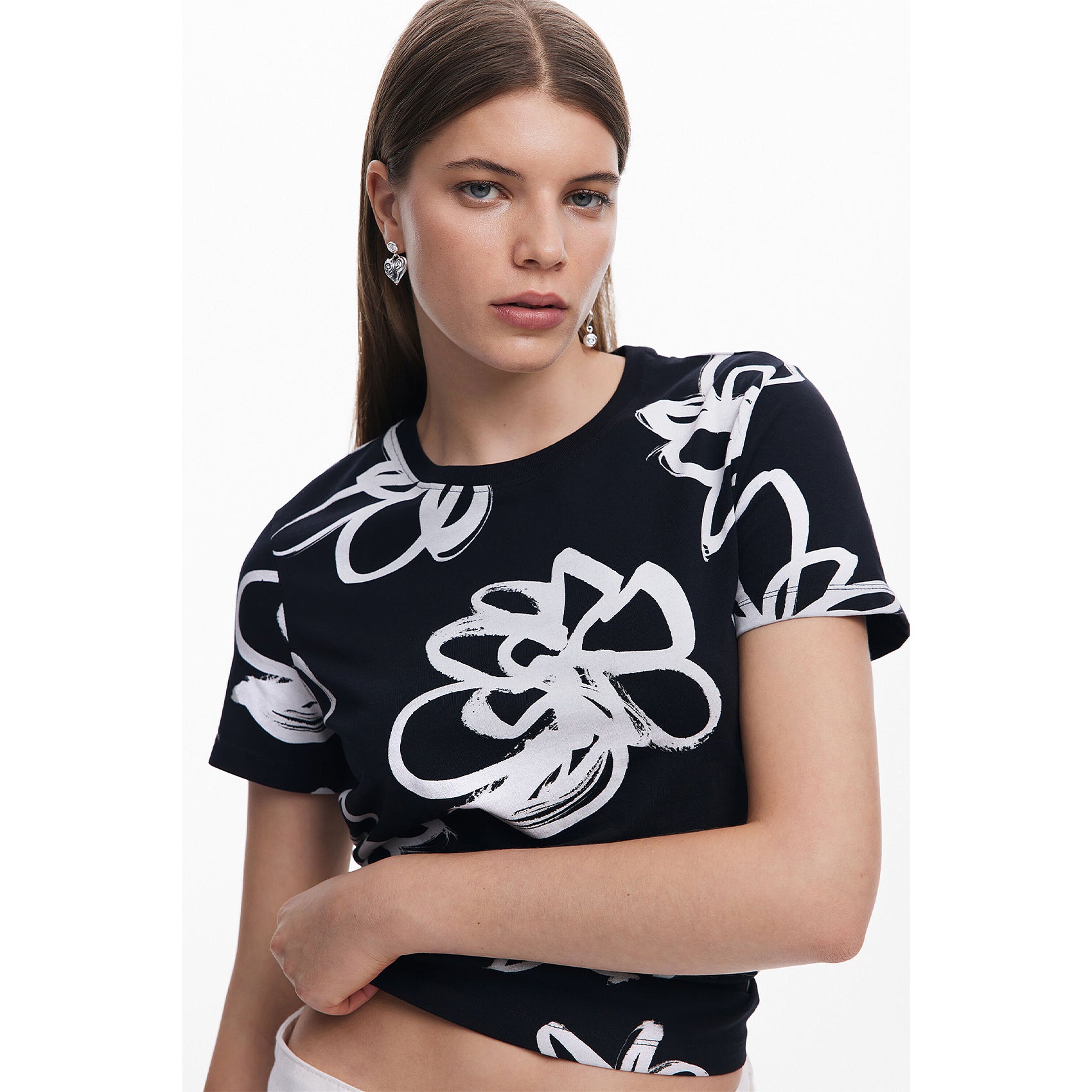 Blusa Casual Para Mujer Con Diseño Artístico Marca Desigual® Multicolor 25swtk26