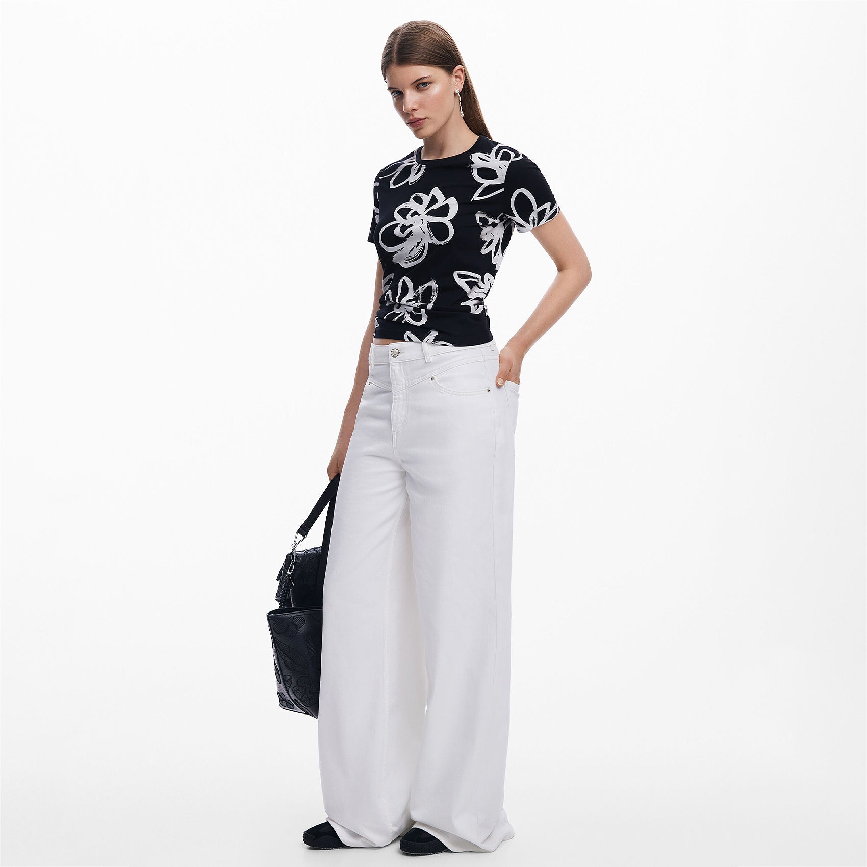 Blusa Casual Para Mujer Con Diseño Artístico Marca Desigual® Multicolor 25swtk26