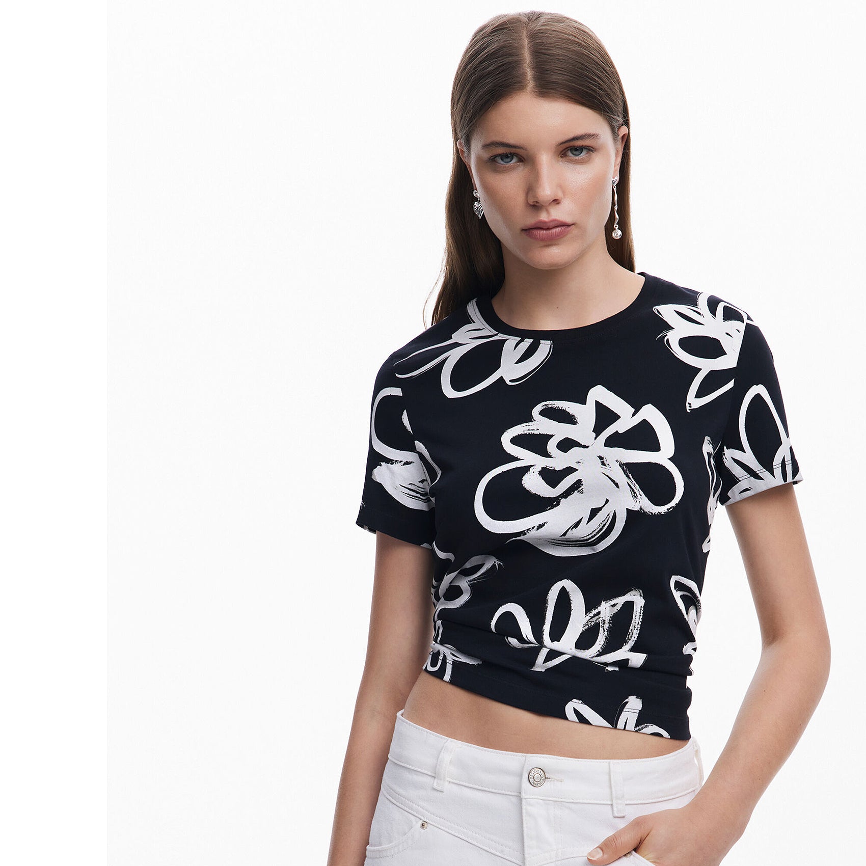 Blusa Casual Para Mujer Con Diseño Artístico Marca Desigual® Multicolor 25swtk26