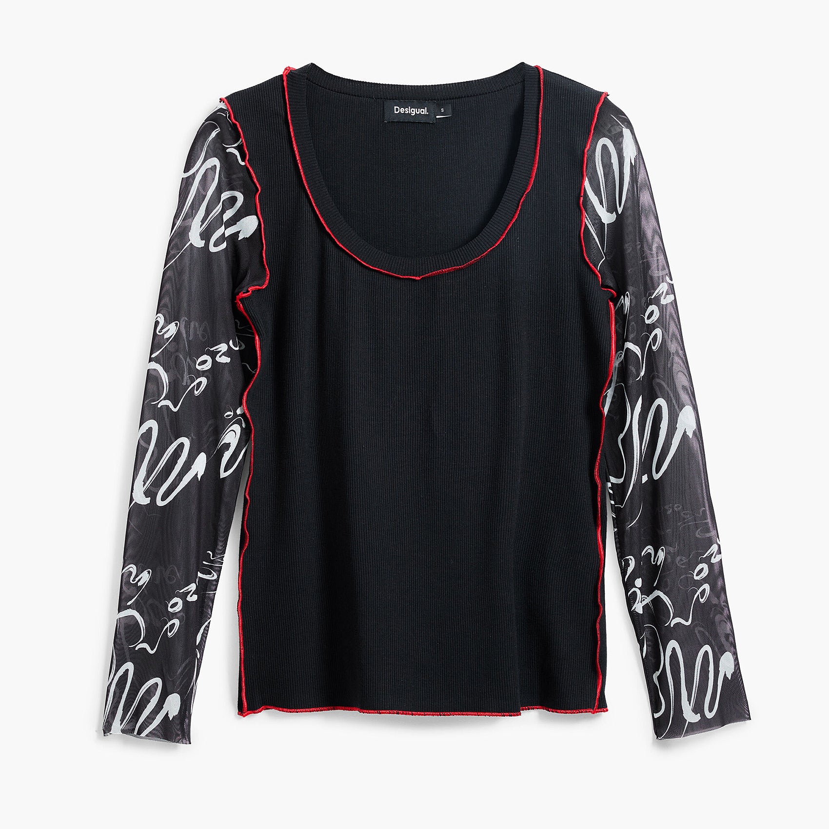 Blusa Casual Para Mujer Con Diseño Artístico Marca Desigual® Multicolor 25swtkaj