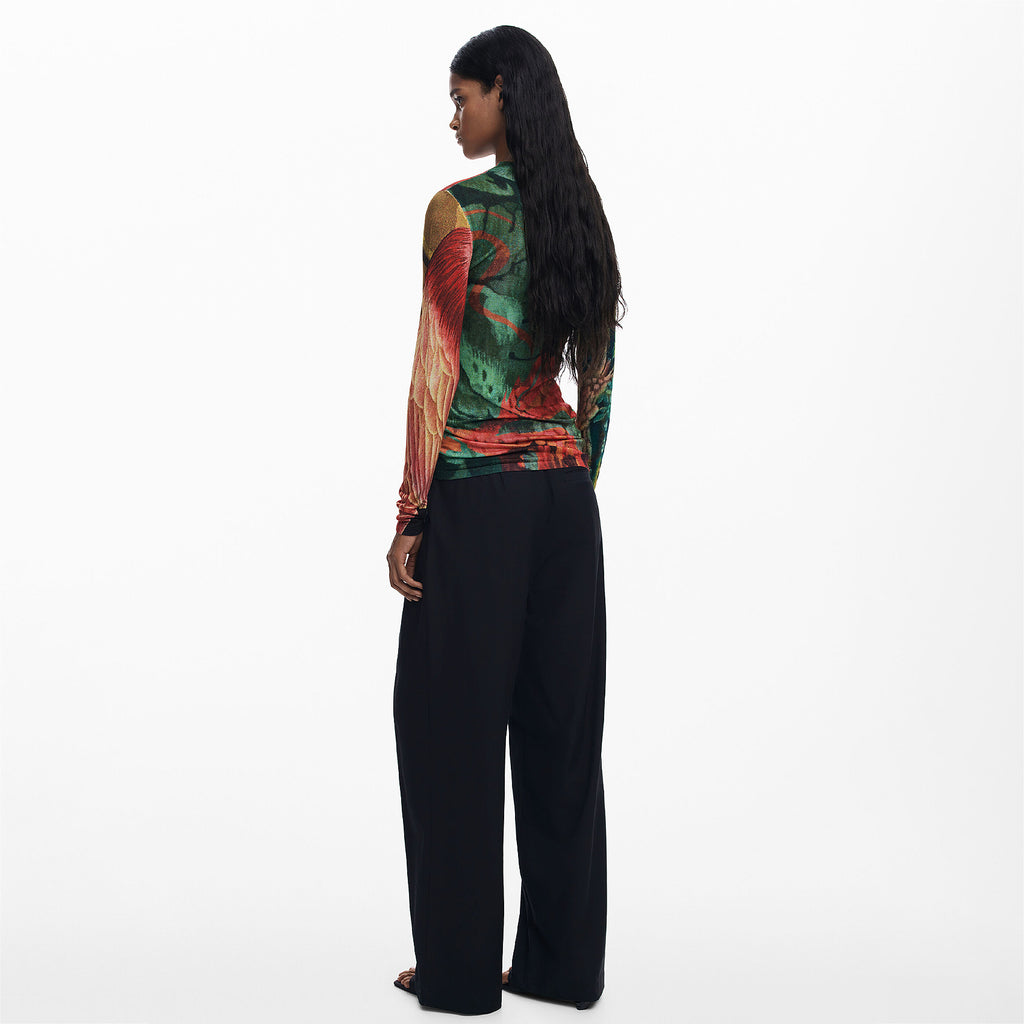 Blusa Ligera Cuello Alto Para Mujer 25wwjf48/4055 Desigual®