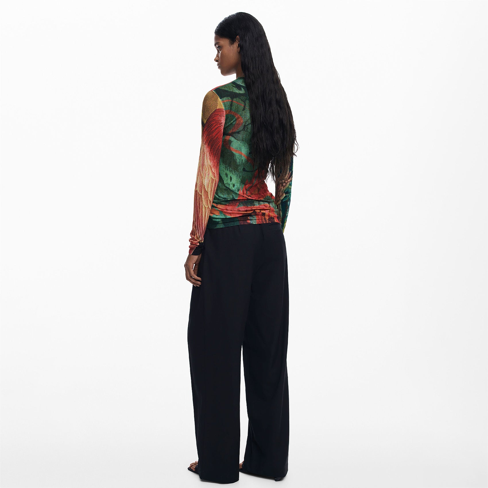 Blusa Ligera Cuello Alto Para Mujer 25wwjf48/4055 Desigual®