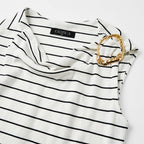 Blusa Semi Formal Con Aro Dorado Mujer 4363 Marca Exotica®