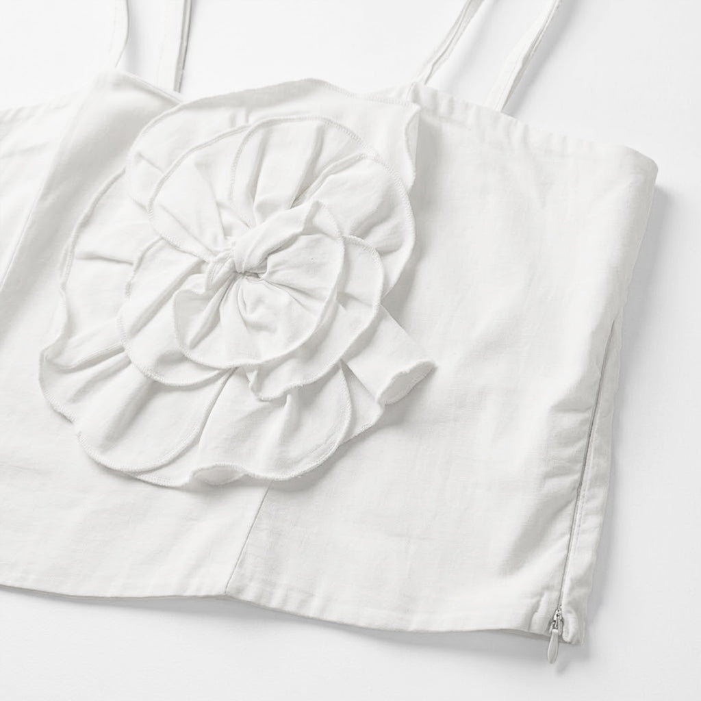 Blusa Top De Tirantes Con Flor Desmontable Al2107 Julys®