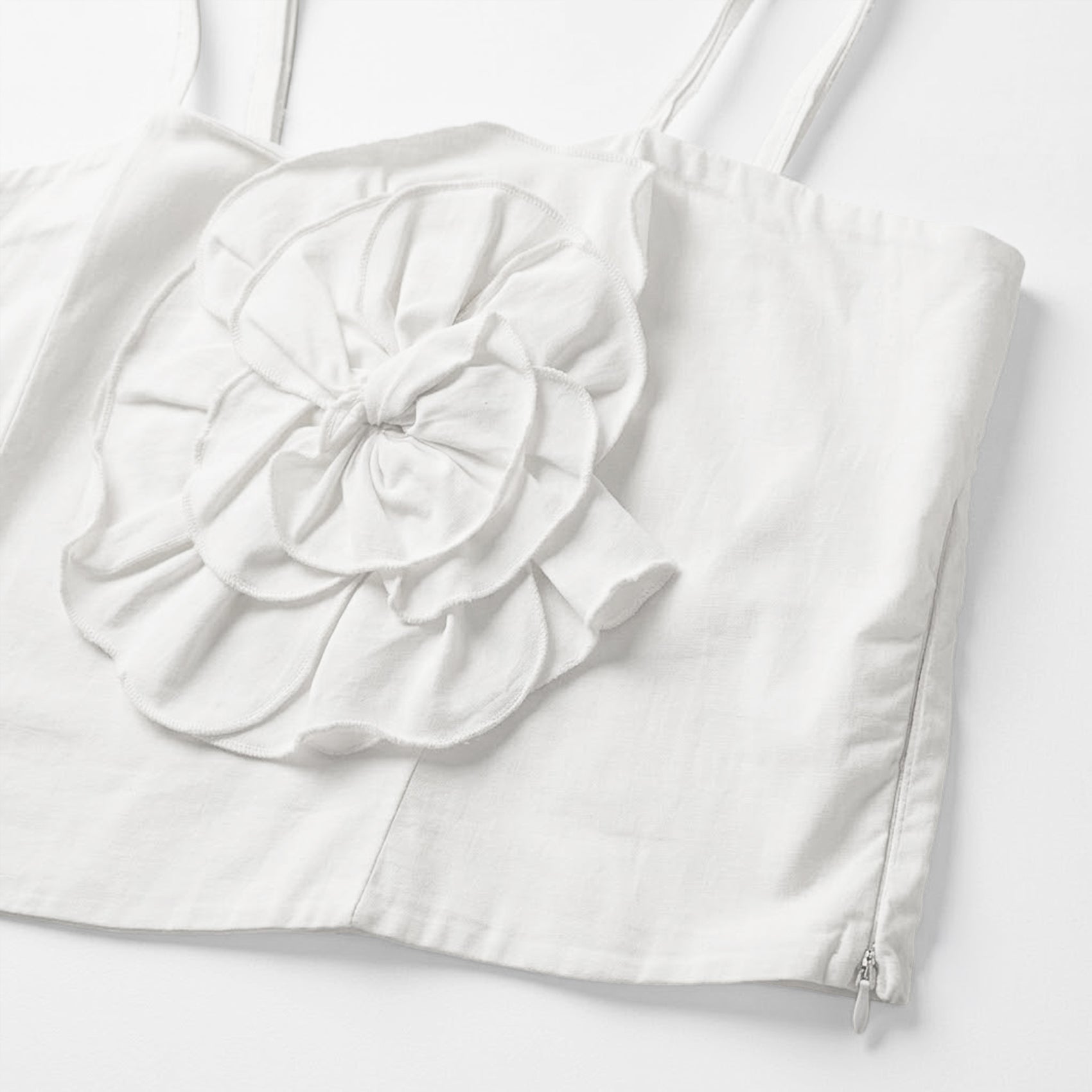 Blusa Top De Tirantes Con Flor Desmontable Al2107 Julys®