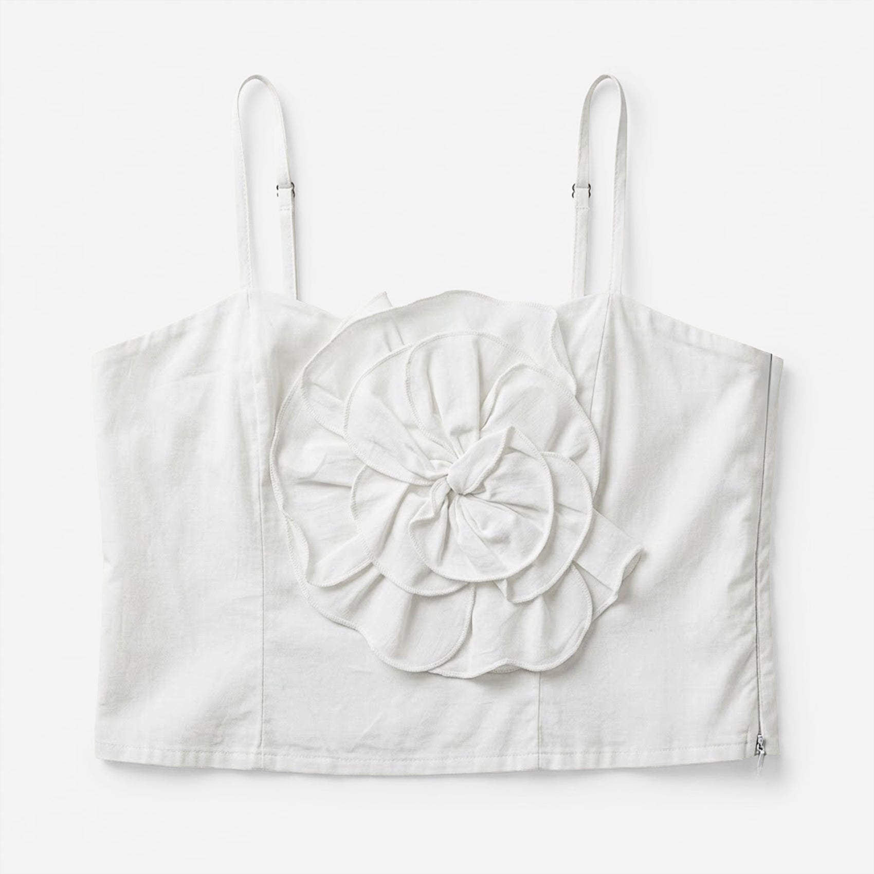 Blusa Top De Tirantes Con Flor Desmontable Al2107 Julys®