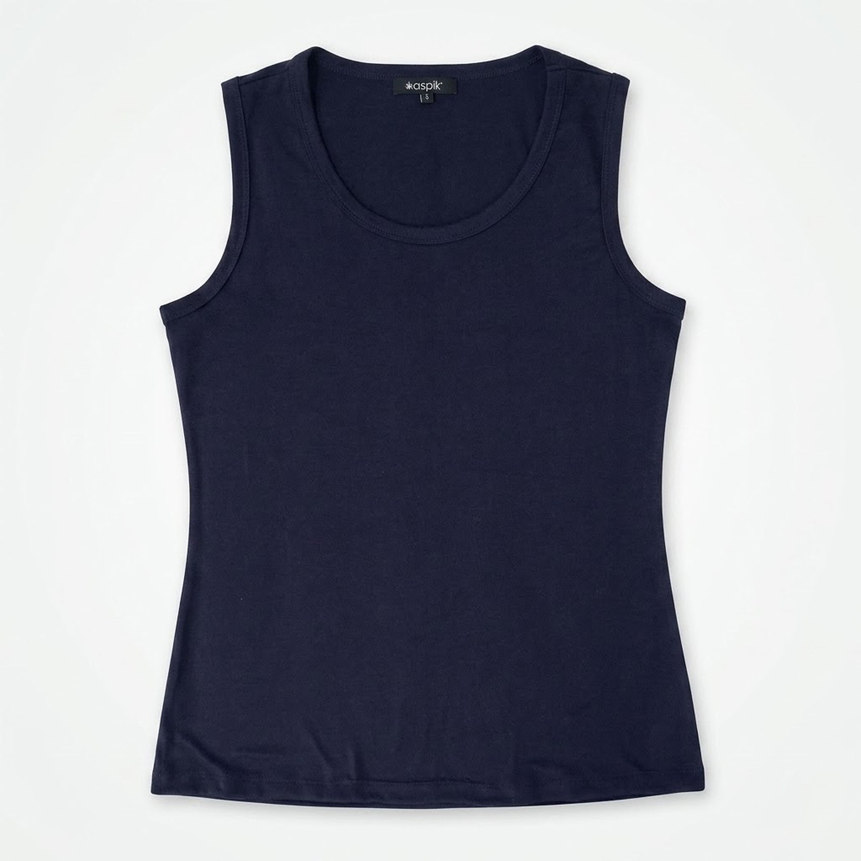 Blusa Básica Suave Sin Mangas Para Mujer Apx-0214 Azul Oscuro Aspik®