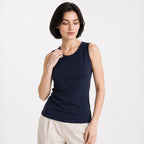 Blusa Básica Suave Sin Mangas Para Mujer Apx-0214 Azul Oscuro Aspik®