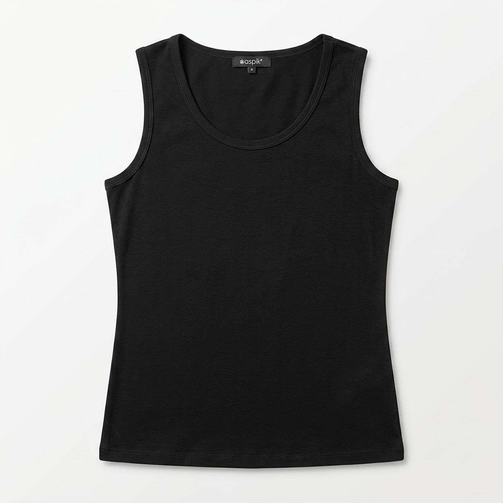 Blusa Básica Suave Sin Mangas Para Mujer Apx-0214 Negro Aspik®