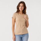 Blusa Básica Suave Casual Para Mujer Apx-0213 Beige Marca Aspik®