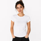Blusa Básica Suave Casual Para Mujer Apx-0213 Blanco Marca Aspik®