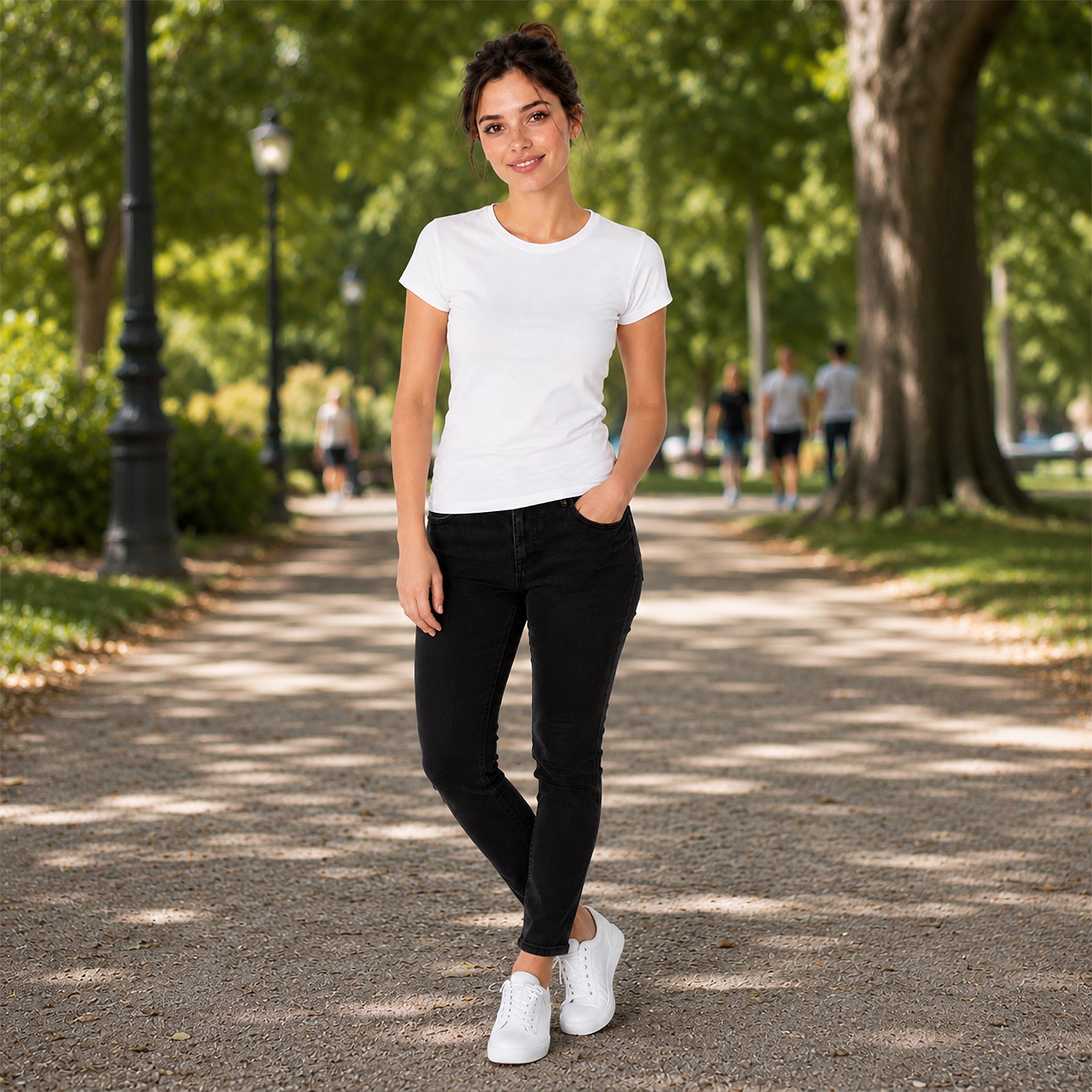 Blusa Básica Suave Casual Para Mujer Apx-0213 Blanco Marca Aspik®