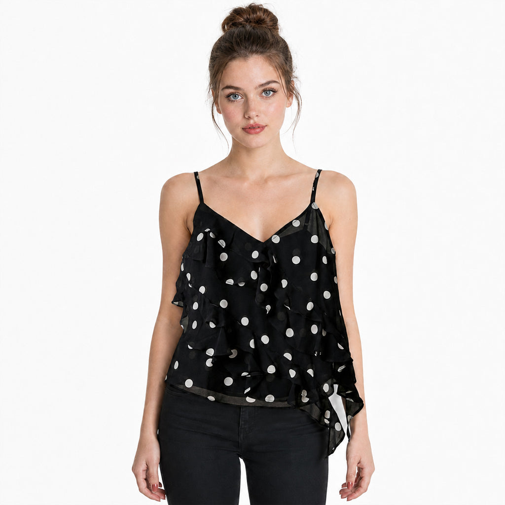 Blusa Tipo Gasa Con Holanes Para Mujer Mkmb0167 Mako & Co®