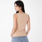 Blusa Básica Suave Sin Mangas Para Mujer Apx-0214 Beige Aspik®
