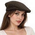 Boina Gorra Casual Retro Para Mujer Atemporal Marron