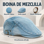 Boina Gorra Casual Retro Para Mujer Atemporal Mezclilla