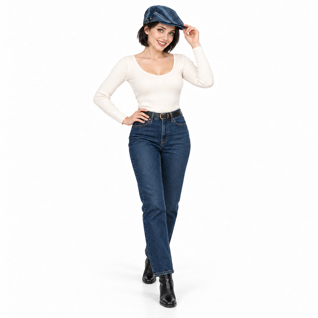 Boina Gorra Casual Retro Para Mujer Atemporal Multicolor