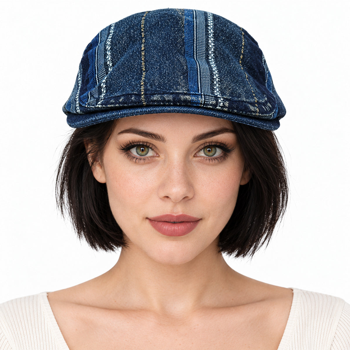 Boina Gorra Casual Retro Para Mujer Atemporal Multicolor
