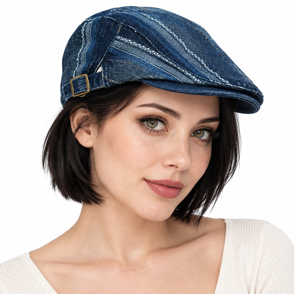 Boina Gorra Casual Retro Para Mujer Atemporal Multicolor