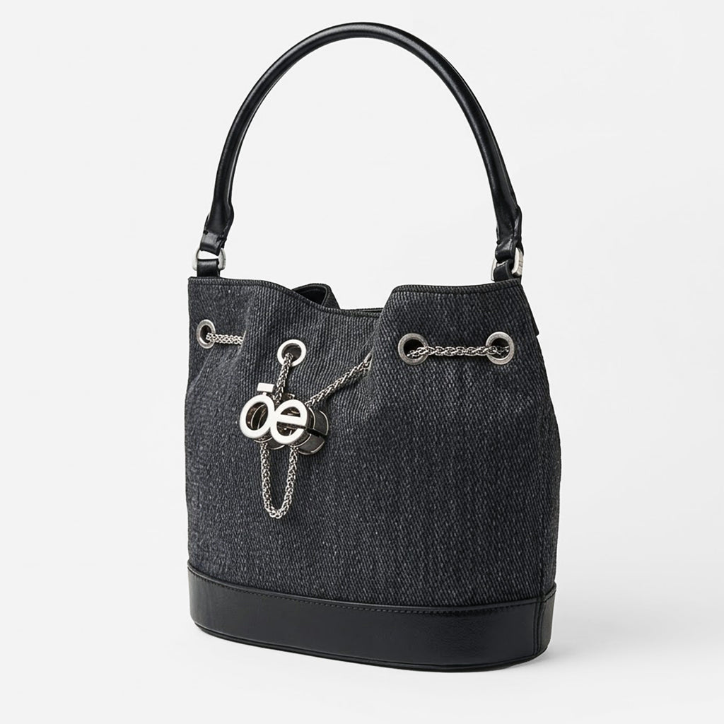 Bolso Drawstring Mediano Para Mujer Mod. 1BLCO25968NEG Marca Cloe®