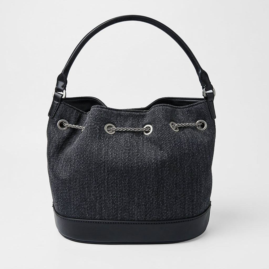 Bolso Drawstring Mediano Para Mujer Mod. 1BLCO25968NEG Marca Cloe®
